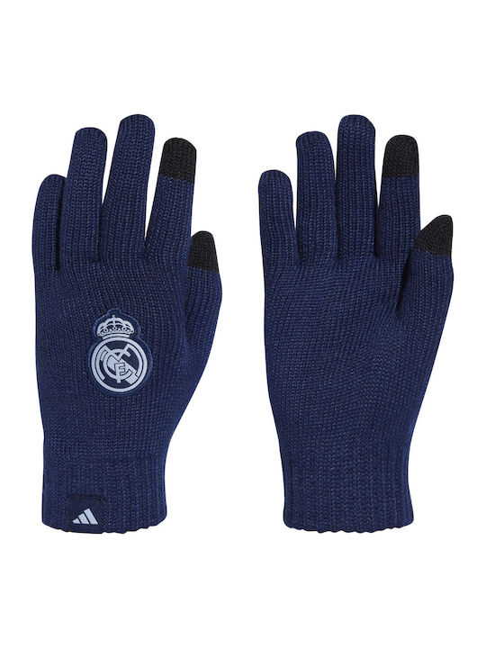 Real Madrid Μπλε Ανδρικά Πλεκτά Γάντια Αφής