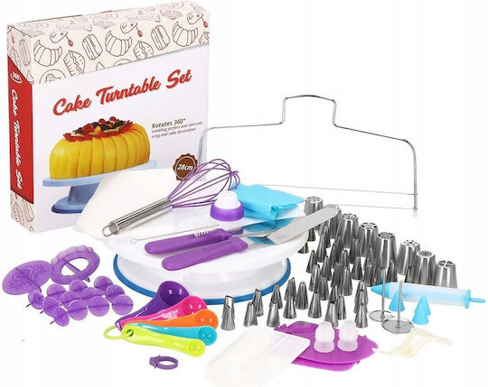 Pastry Set Rotating Platter 137 Pieces Templates Decorating Cakes