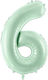 Balon Folie Jumbo Număr 6 Verde 72buc