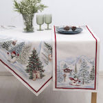 Dimeco Christmas Tablecloth Runner Fabric Gray ...