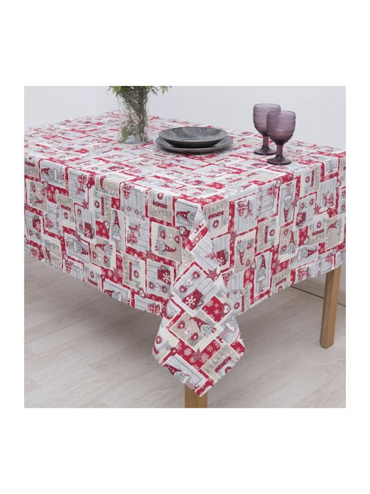 Dimeco Weihnachts- Tischtuch Rot B135xL135cm. 1Stück