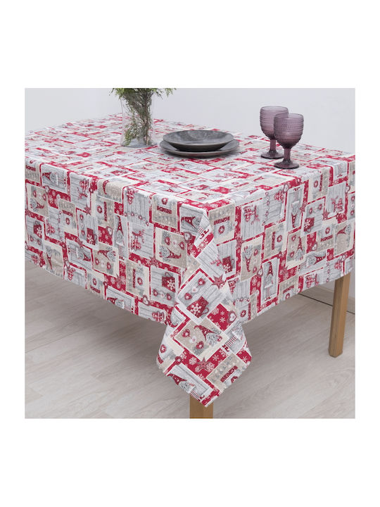 Dimeco Christmas Tablecloth Red L135xW135cm.