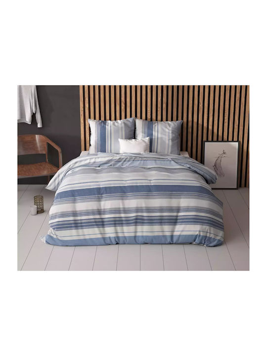 Sleeptime Duvet Cover Set Queen with 2 Pillowcases 240x220 Blue