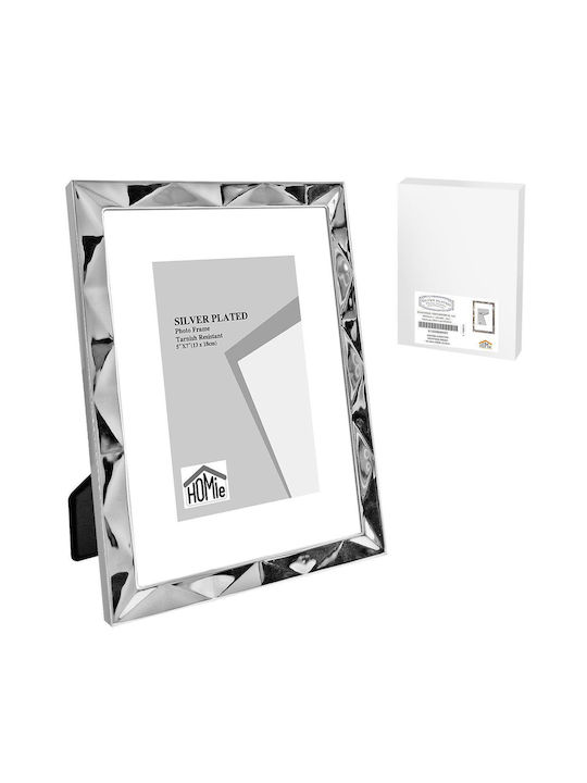 Silver Plated Polygon Design Frame 13x18cm Homie 322086