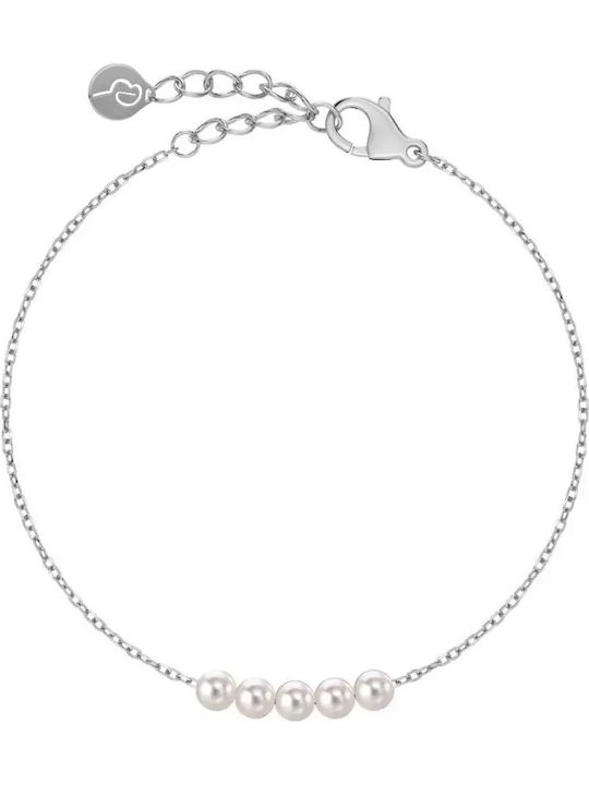 Edblad Women's Chain Bracelet Made of Stainless Steel with Pearls 5cm