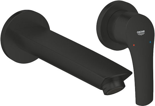 Grohe Eurosmart Baterie Montată pe Perete pentru Chiuvetă Instalare Ascunsă Fără Corp Intern 211 mm Negru Mat