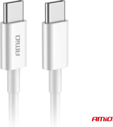Data Charging Cable Usb Type-c To Usb Type-c 60w A 100cm Fulllink Amio White
