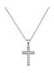 Damen Kreuz aus Silber mit Kette