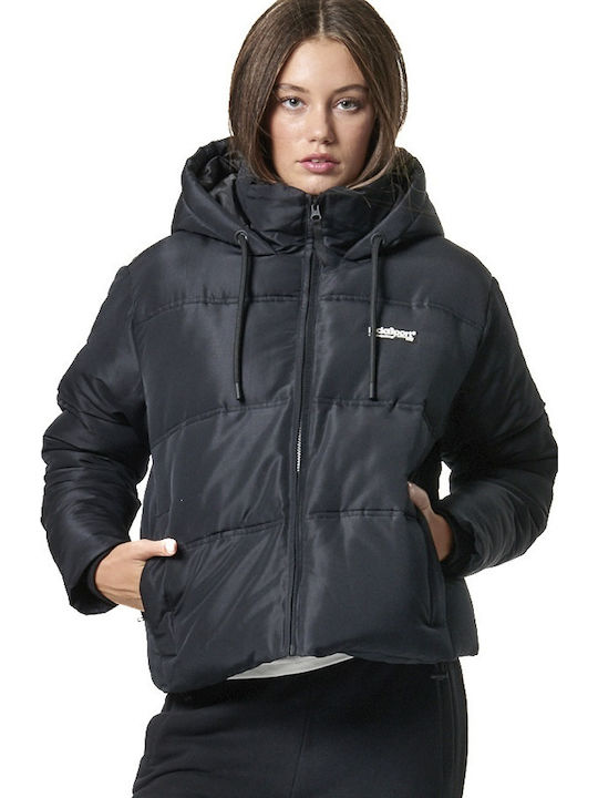 Body Action Women's Short Puffer Jacket for Win...