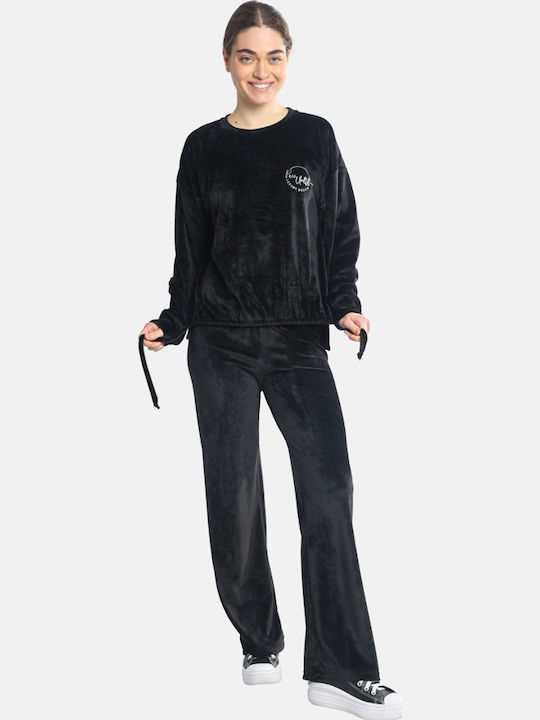 Pantaloni de Trening Catifea Black