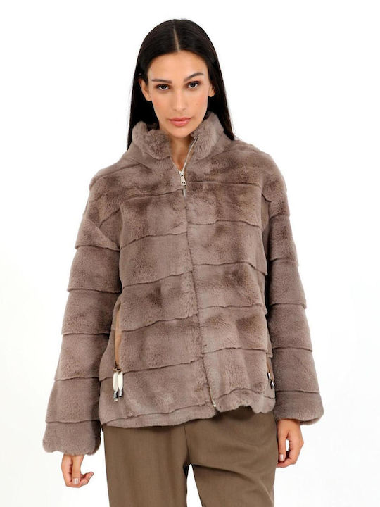 Doca Women's Short Fur Coffee