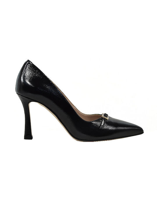 Fardoulis Leather Black Heels