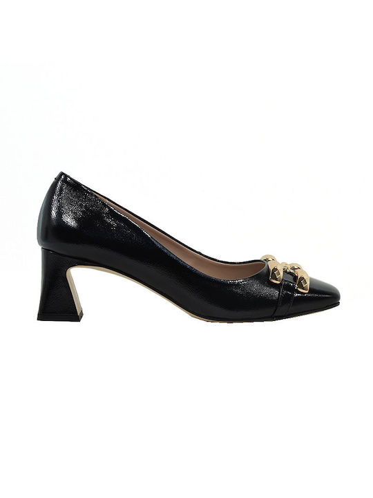 Fardoulis Leather Black Heels