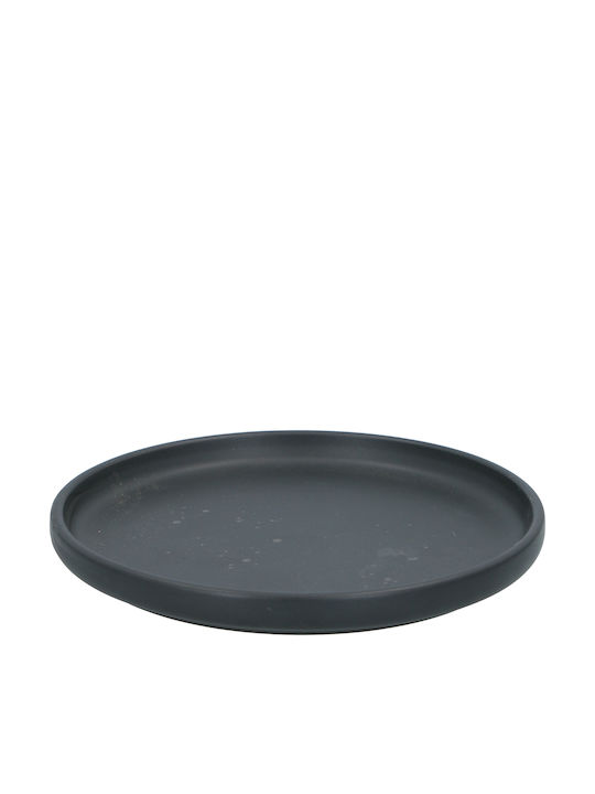 Atmosphera Plate Desert Ceramic Black with Diameter 20cm
