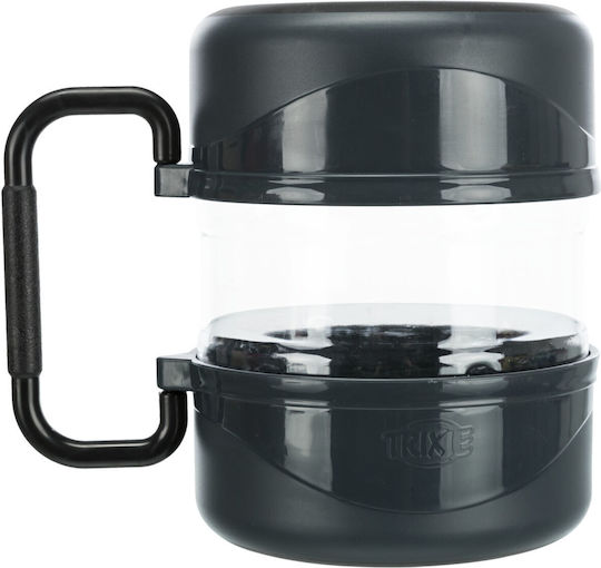 Trixie Travel Set Kunststoff Schalen Futter & Wasser für Hund & Katze auf Basis von 2x 750ml in Schwarz Farbe