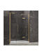 Karag Tinos 600 Divider de verandă Duș cu Cu balamale Ușă 170x200cm Sticlă transparentă Oro