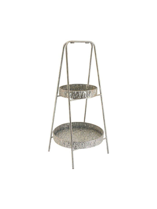 Marhome Metallic Round Decorative Tray 33x33cm