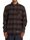 Marshal Long-sleeved Flannel Shirt Checked Pirate Black