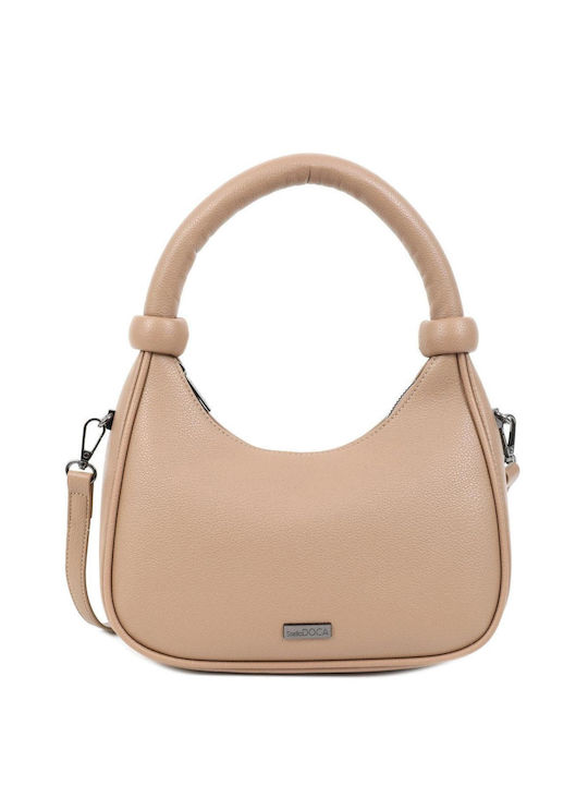 Doca Damen Tasche Schulter Beige