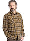Langärmlig Flanell Hemd H.olive/khaki
