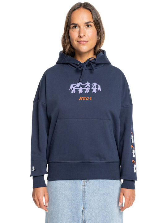 Women's Sweatshirt Jacket Hooded Navy Blue