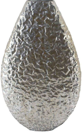Marhome Vază Decorativă Metalic Argintiu 37x12.5x62.5cm 1buc