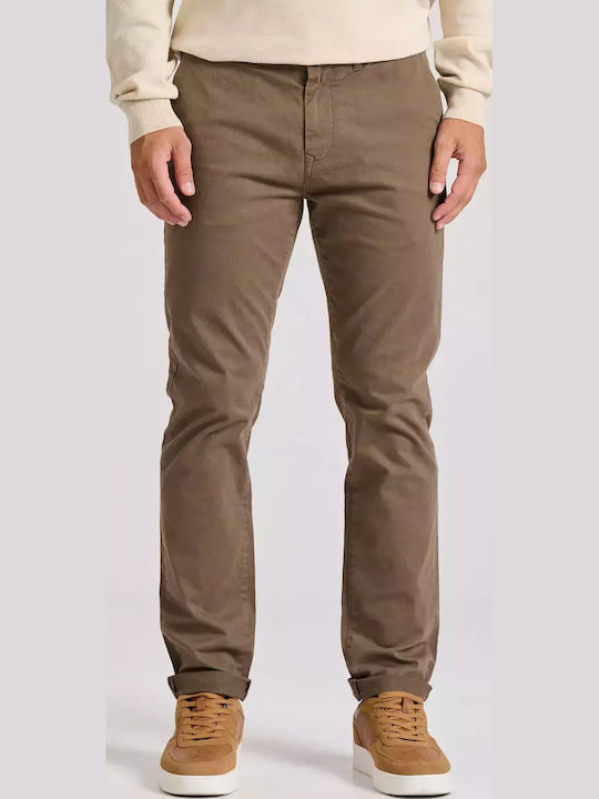 Trousers Chino Elastic in Regular Fit Chicory Coffee