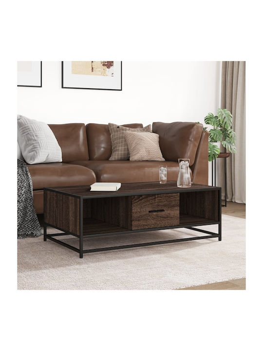 vidaXL Kaffeetisch Zentral Rechteckig Holz Brau...