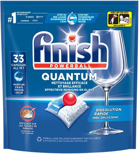 Finish Quantum All In One Eco-Friendly 33 Dishwasher Pods