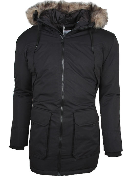 Jack & Jones Winter Jacket Puffer Windproof Black
