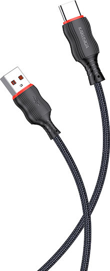 Kakusiga USB 2.0 Cable USB-C male - USB-A Μαύρο 1m KSC-807