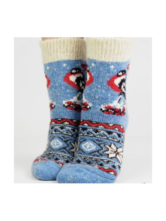 Κακκινολαιμής Women's Socks Blue