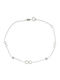 Art d or Women's Bracelet with design Infinity made of White gold 9K with Zircon