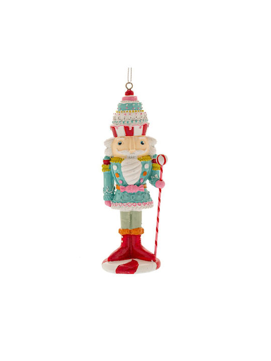 Hanging Nutcracker Polyresin Light Blue