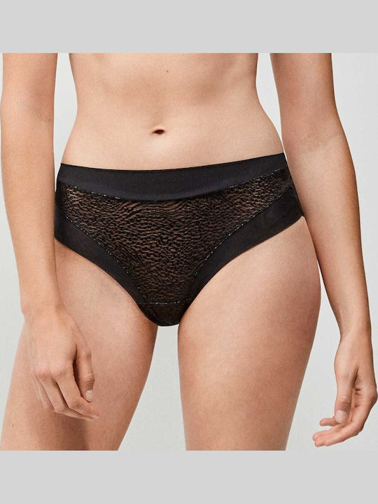 Γυναικείο Slip με Δαντέλα Black