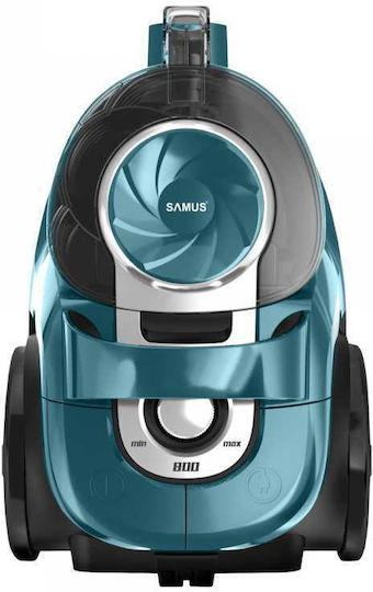 Samus Tornado Eco Power Aspirator 800W cu bol 3lt Turcoaz