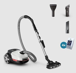 Philips 6000 Series 900W Bagged White Vacuum Cleaner