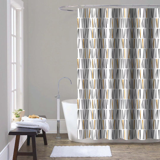 Frans Κ18 Κουρτίνα Μπάνιου Υφασμάτινη 240x200cm Σχεδιο Frans Κ18 Κουρτίνα Μπάνιου Υφασμάτινη 240x200cm Σχεδιο