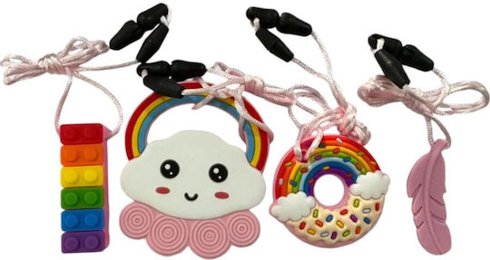 Queen Mother Teething Necklace BPA Free for 4 m+ 4pcs