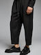 Men's Elastic Black Trousers