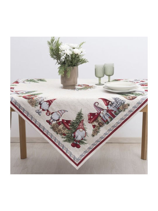 Dimeco Christmas Tablecloth L140xW140cm 1pcs