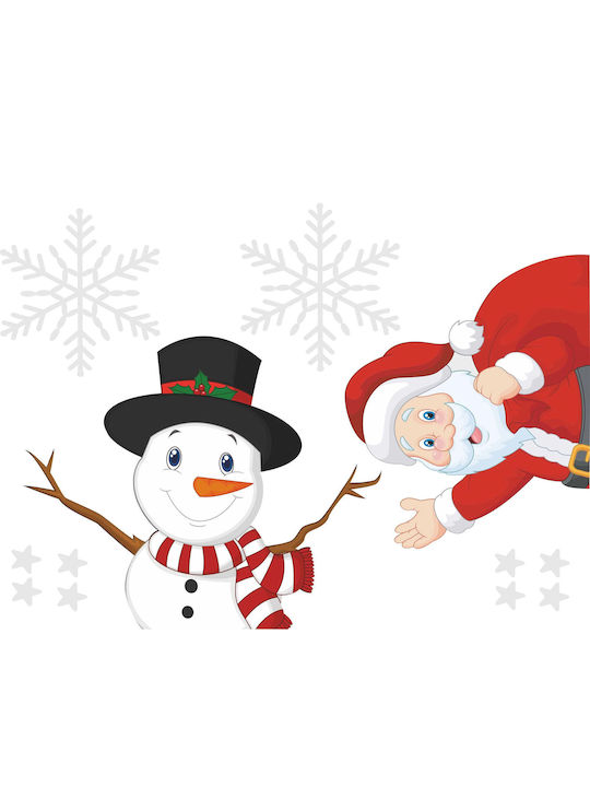 Beidseitiger Fensteraufkleber Weihnachten Wiederverwendbare Aufkleber Weihnachtsmann 45x60
