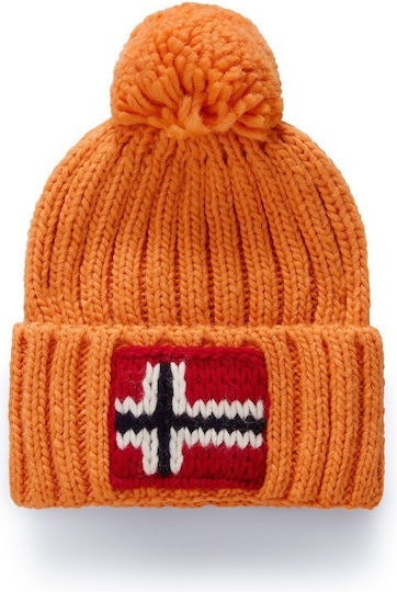 Semiury Beanie Ανδρικός Σκούφος Πλεκτός σε Πορτοκαλί χρώμα