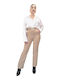 Women's Fabric Trousers Beige