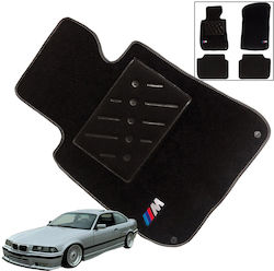 Carro 242515 Autoteppiche Teppich BMW 3 E36 Compact 1990-1999 Doppelstickerei M Schwarz 4 Stück Carro 242515 Autoteppiche Teppich BMW 3 E36 Compact 1990-1999 Doppelstickerei M Schwarz 4 Stück
