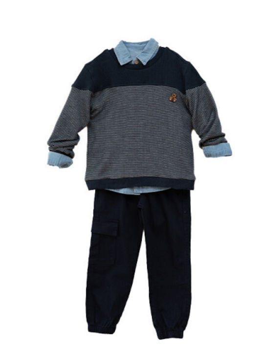 Restart Kids Set with Pants Winter 3pcs Blue