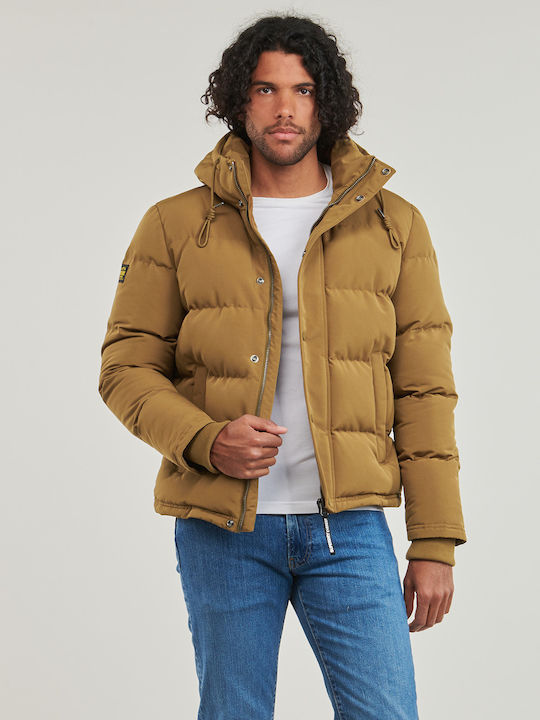Superdry Tan Hooded Puffer Jacket Superdry Everest Short Winter