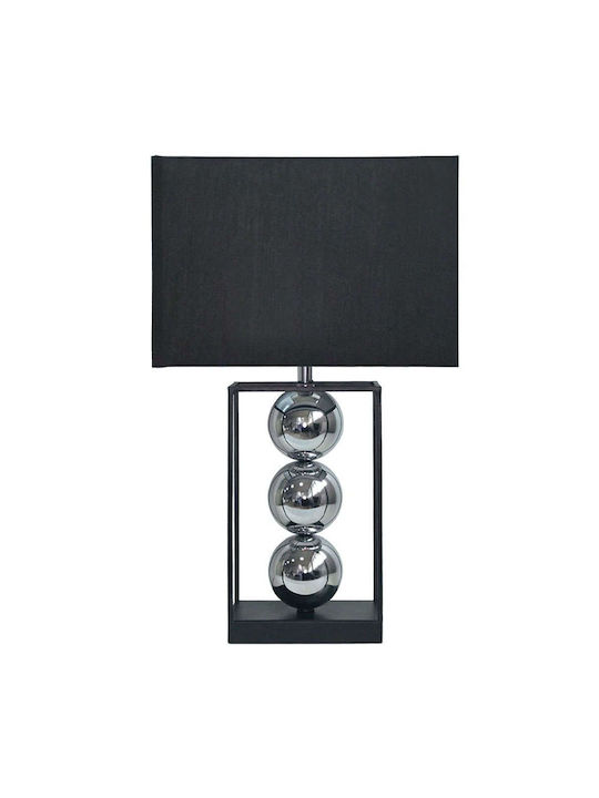 Marhome Metal Table Lamp for Socket E27 with Black Shade and Base