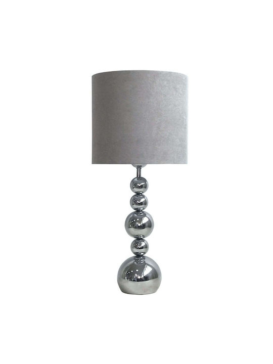 Marhome Metal Lampă de masă pentru Soclu E27 cu Abajur Argintiu și Bază 24-