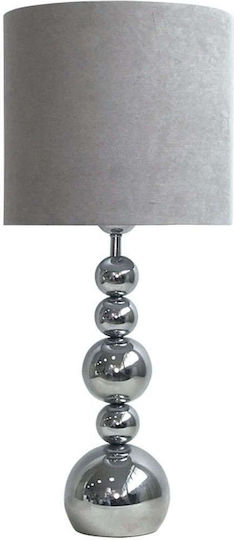 Marhome Metal Table Lamp for Socket E27 with Silver Shade and Base 24-
